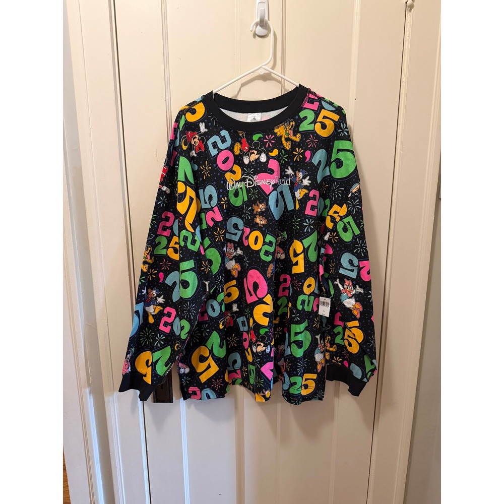 Disney Parks Walt Disney World 2025 Mickey & Friends Long Sleeve Shirt 3XL NWT